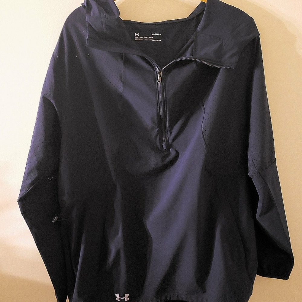 navy blue under armour rain jacket